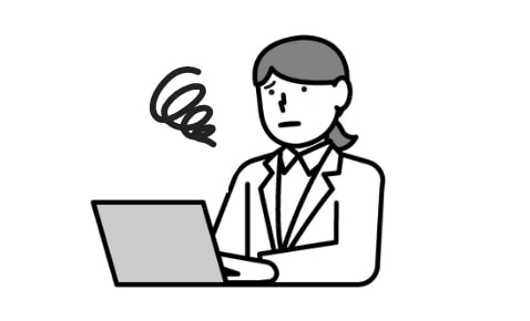 悩んでいる人のイラスト