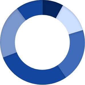 使用できるスキルと用途の割合の円グラフ