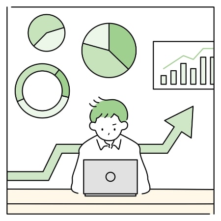 運用する人のイラスト